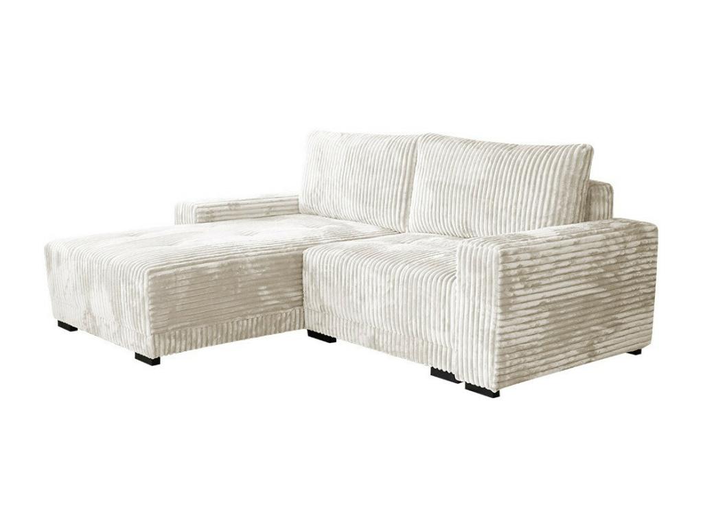 Canapé d'angle Chicyla 204 Brun clair Fonction de couchage Boîte de literie 237x90cm LWJA99100