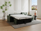 Canapé d'angle réversible convertible express en velours côtelé vert - Couchage 140 cm - Matelas 18 cm - Chicyla TKGN98626
