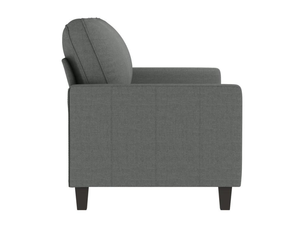 Canapé à 2 places Gris foncé 140 cm Tissu FYPY66056