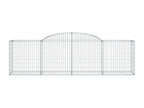 Paniers à gabions arqués 3 pcs 300x50x80-100 fer galvanisé LKRA45731
