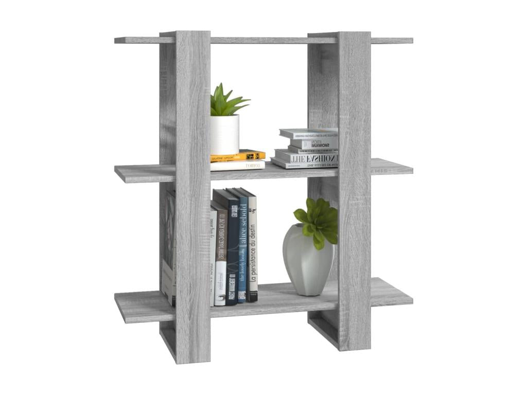 Bibliothèque/Séparateur de pièce Chicyla gris 80x30x87 cm VQFZ31484