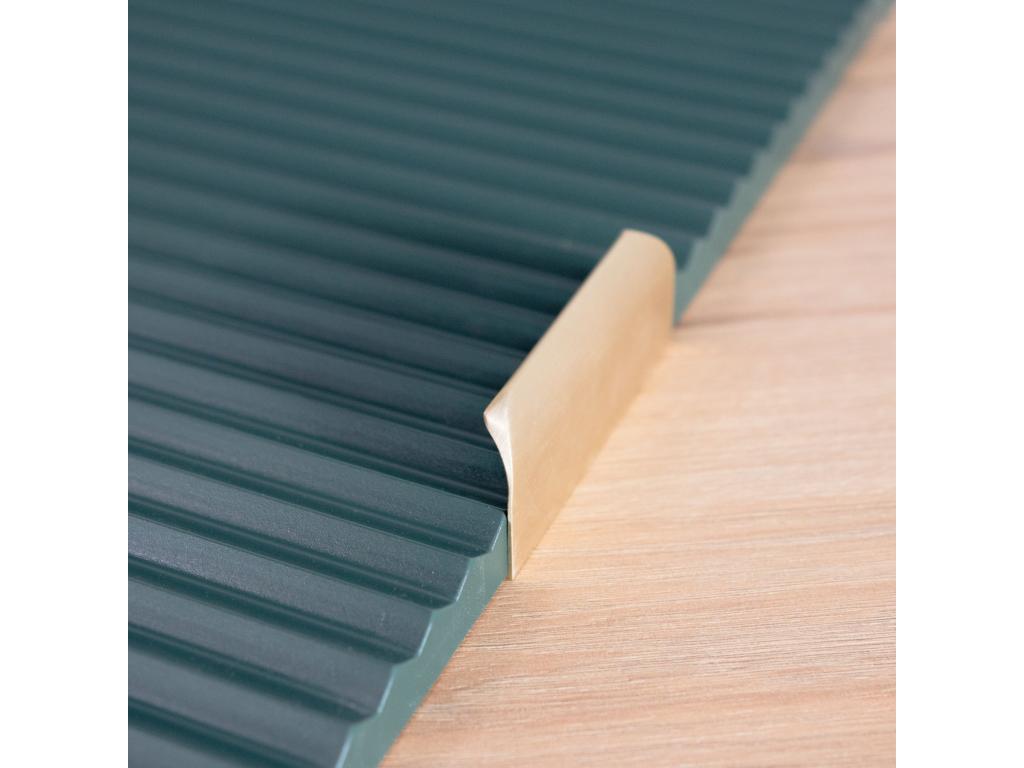 Meuble lavabo Chicyla avec étagère façades cannelées Chicyla 140x60x47 cm Vert/Noyer INUJ46736