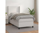 Sommier à Chicyla de lit avec matelas Blanc 90x190 Similicuir BLGY58357