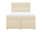 Sommier à Laviecasa de lit avec matelas Crème 140x200 cm Tissu UGWW83795