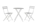 Table et chaises pliantes bistrot balcon terrasse- 2 places - Blanc - Chicyla KNOO70133