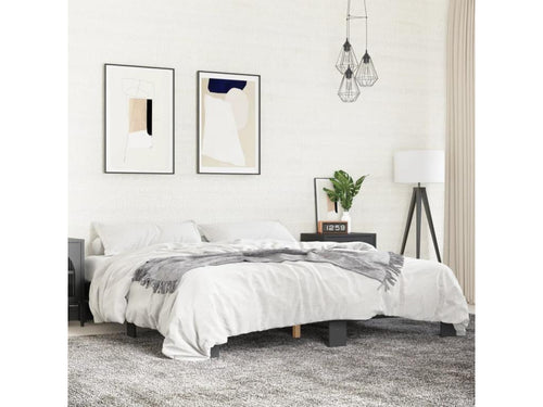 Cadre de lit sans matelas noir 200x200 cm FYGP17253