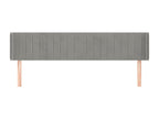 Tête de lit avec oreilles Gris clair 183x16x78/88 cm Velours GWPP83474