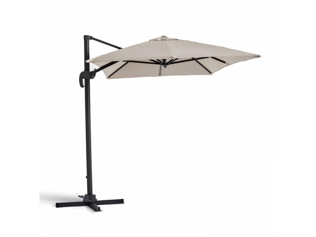 Parasol déporté rotatif 2x3m en aluminium écru - Chicyla SDIM61853