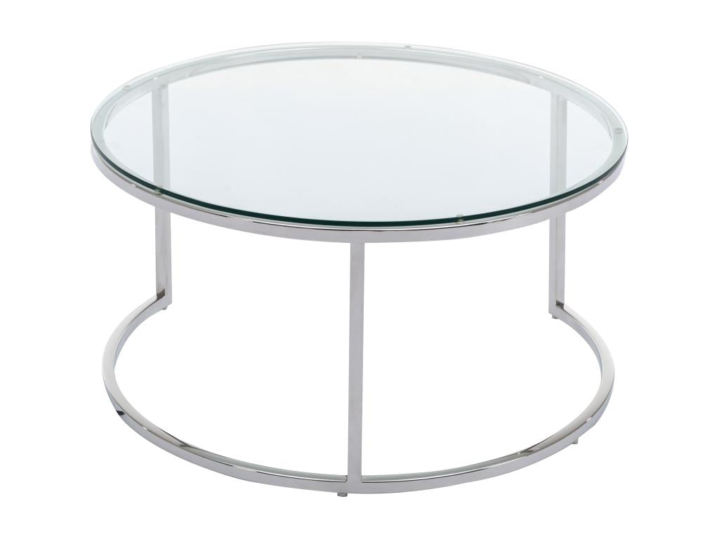 Tables basses gigognes en verre trempé et acier inoxydable - Argenté - Chicyla II de Chicyla MORABITO IQHW33315