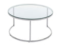 Tables basses gigognes en verre trempé et acier inoxydable - Argenté - Chicyla II de Chicyla MORABITO IQHW33315