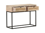 Table console 100x35x76 cm Bois de manguier et canne naturelle TPNF42046
