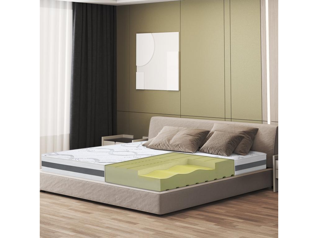 Matelas Simple 80x220 à mémoire - Premium Quality - Hauteur 20 cm - Made in Italy EQNS48423