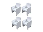 Chaises de salle à manger 4 pcs Blanc Similicuir 2 ZIHO42159