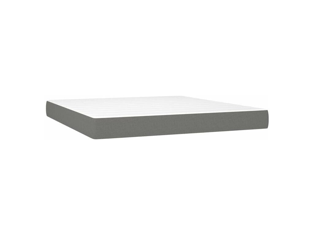 Sommier à Chicyla de lit et matelas et LED Gris foncé 180x200 SMXA68160