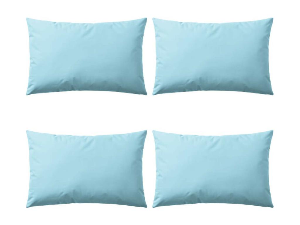Oreiller d'extérieur 4 pcs 60x40 Bleu clair IBIS51436