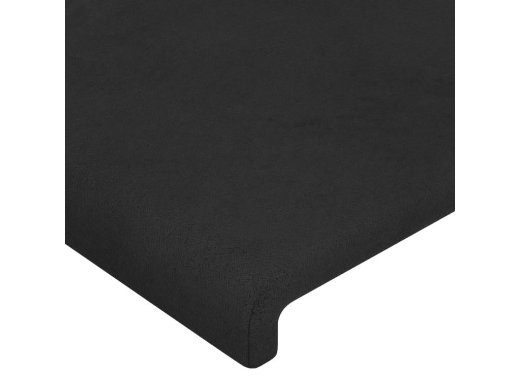 Tête de lit avec oreilles Noir 93x23x118/128 cm Velours KQSA82277
