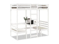 Lit mezzanine avec bureau et chaises blanc 80x200 cm pin massif ATML56748