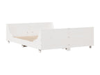 Cadre de lit sans matelas blanc 120x190 cm bois de pin massif XYMI69060