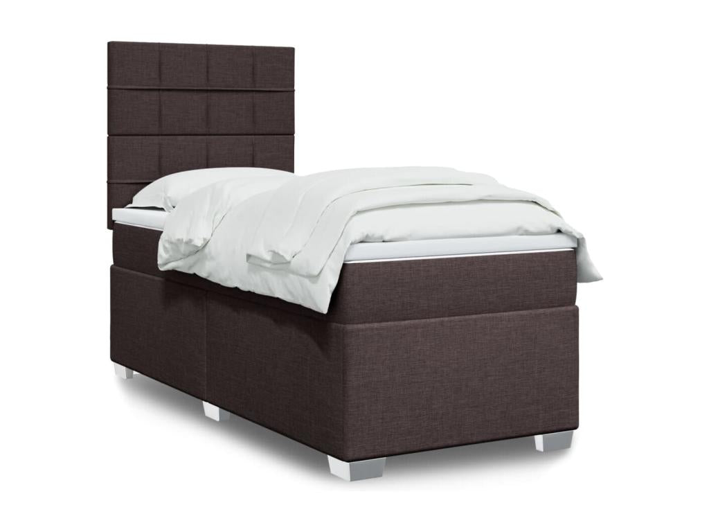 Sommier à Chicyla de lit avec matelas Marron foncé 90x200 cm MPJN22922