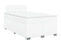 Sommier à Chicyla de lit avec matelas Blanc 120x200cm Similicuir ZFZJ86897