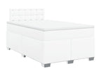 Sommier à Chicyla de lit avec matelas Blanc 120x200cm Similicuir ZFZJ86897