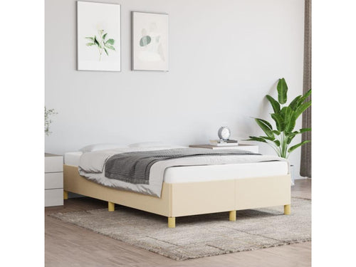 Cadre de lit crème 120x190 cm tissu AFXZ87642