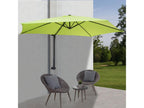 Parasol mural Meublori parasol déporté pour le balcon 3m inclinable - vert Meublori