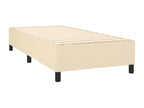 Lit à sommier tapissier et matelas Crème 90x190 Tissu QJLA54145