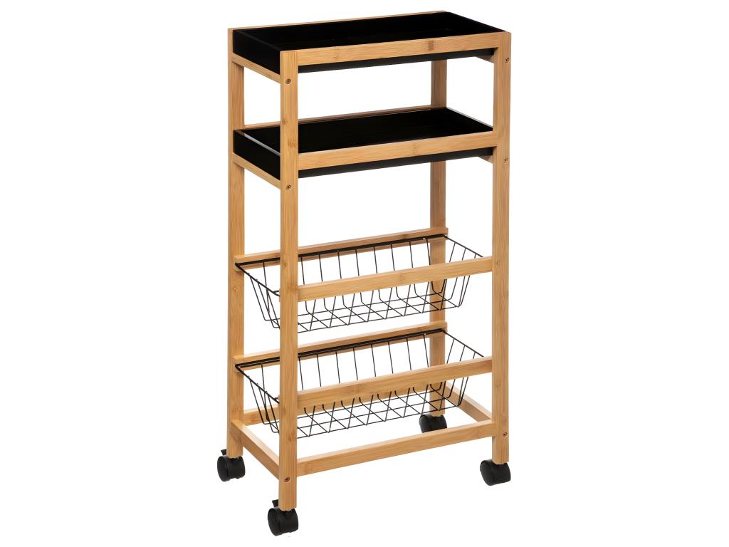 Chicyla de cuisine roulante avec plateaux amovibles en Chicyla H 83 cm NIPU75281