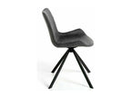 Chaise pivotante tissu gris et pieds acier noir Chicyla - Lot de 2-Couleur Chicyla 67 VGHW47721