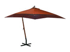 Parasol suspendu avec mât Terre cuite 3x3m Massif Bois de sapin NRTV20884