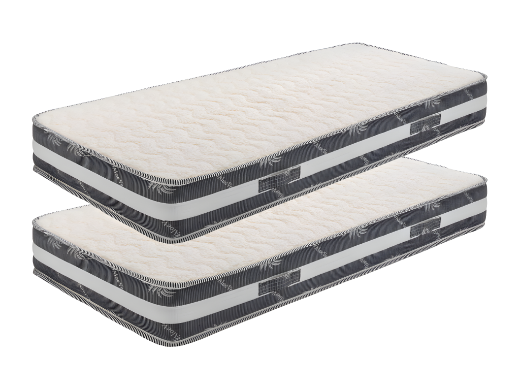 Lot de 2 Matelas s Alses 70x190x22 cm - Trs Ferme - Face Hiver Laine - Chicyla Poli Lattex Haute Dens OYGN80479