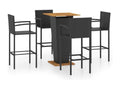 Ensemble de bar de jardin 5 pièces Noir IDYV14025