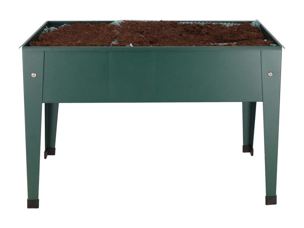 Carré potager en métal vert 62x29x45 cm THVE51065