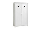 Chicyla - Chambre bébé avec Armoire 2 Portes Commode et Plan à langer laqué Blanc MWSH70249