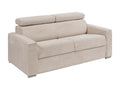 Canapé 4 places convertible express en velours côtelé beige - Couchage 160 cm - Matelas 14 cm - Chicyla GQEX65961