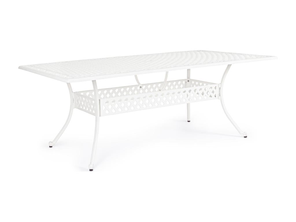 Table de jardin aluminium moulé blanc Chicyla 213cm VLHT98584