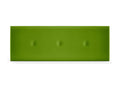 Meublori Tête de lit simili cuir lisse avec Boutons 135x50cm Lits 120/135 - Vert