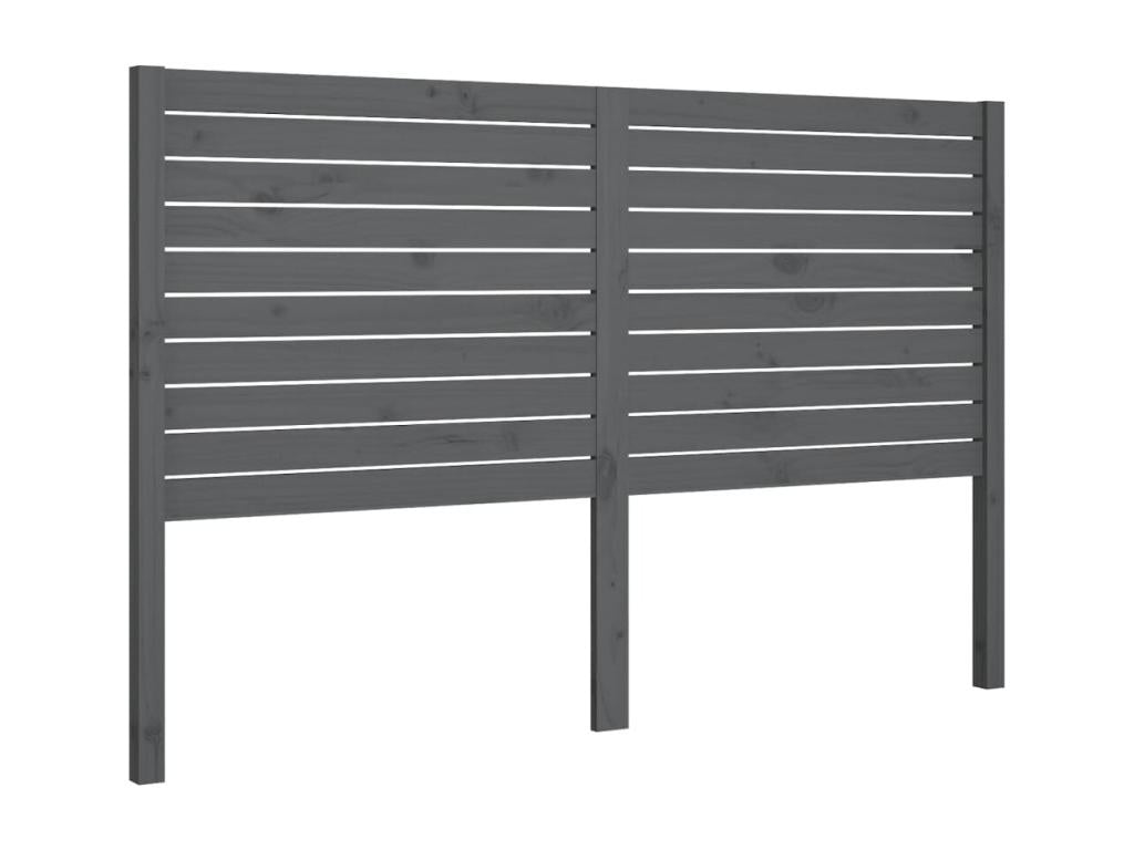 Tête de lit Gris 126x4x100 cm Bois massif de pin EIAI49326