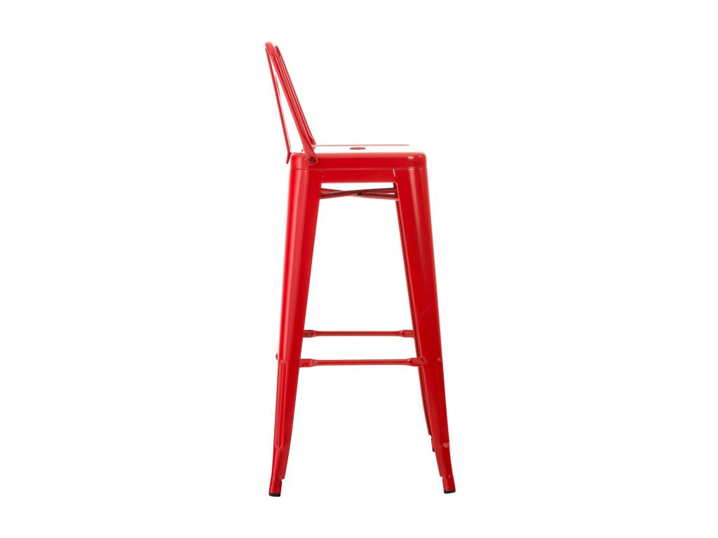 Tabouret de bar - Métal / Métal - Rouge - Chicyla COQY57795