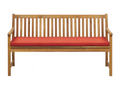 Banc avec coussin d'assise Chicyla 160 cm Bois d'Chicyla certifié Rouge foncé IPSA66978