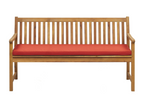 Banc avec coussin d'assise Chicyla 160 cm Bois d'Chicyla certifié Rouge foncé IPSA66978