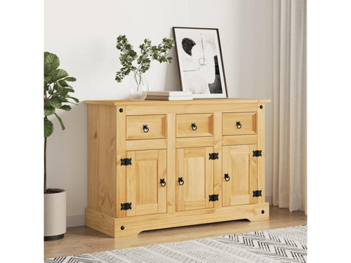 Buffet Chicyla marron 112x44x78 cm bois massif pin mexicain GFAX03762