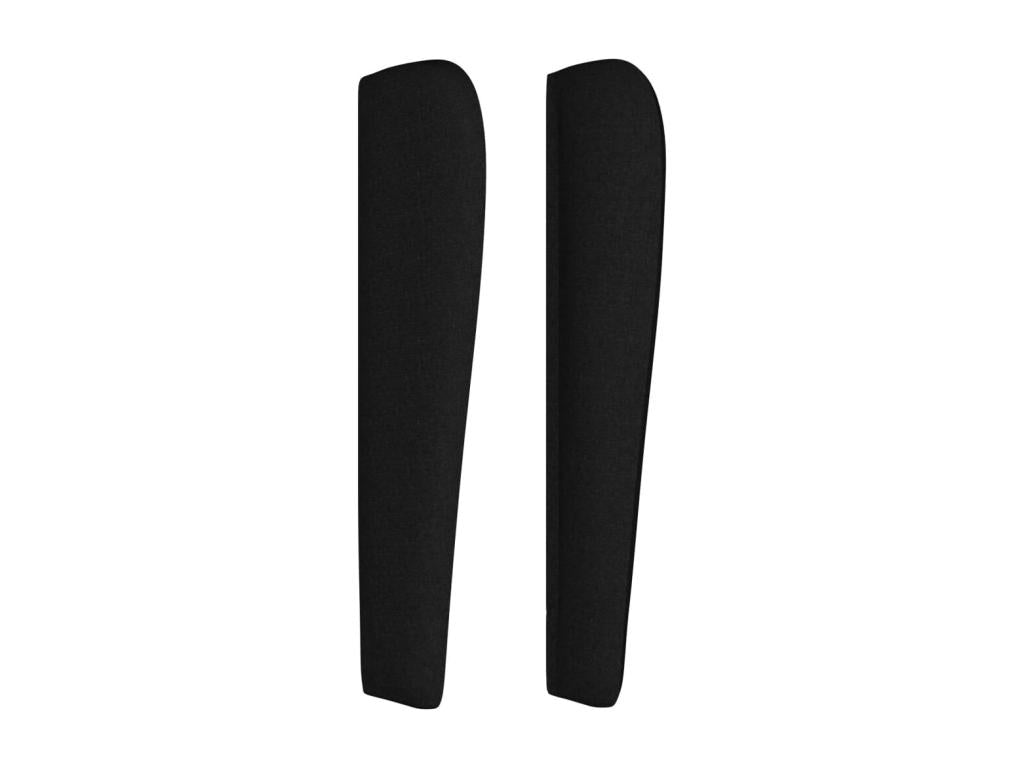 Tête de lit avec oreilles Noir 203x23x118/128 cm Tissu JJPR25563