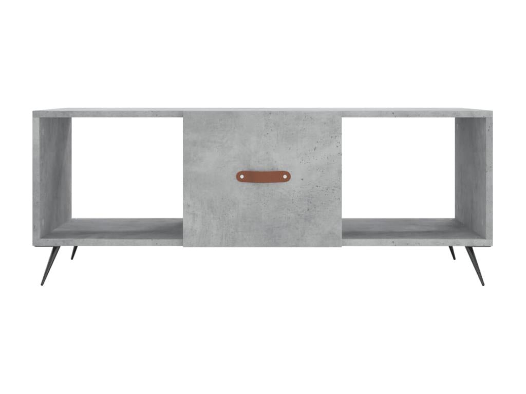 Table basse gris béton 102x50x40 cm bois d'ingénierie XXAC94832