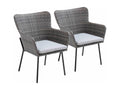 Lot de 2 fauteuils de jardin rond en osier