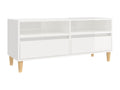 Meuble TV blanc brillant 100x34,5x44,5 cm bois d'ingénierie PCPD08528