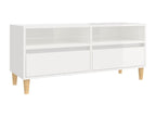 Meuble TV blanc brillant 100x34,5x44,5 cm bois d'ingénierie PCPD08528