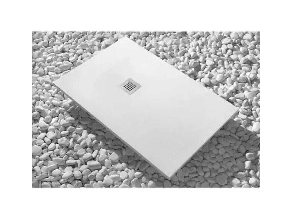 Receveur de Douche 72x167 Ligne Meublori Extra Fin Marmoresin Blanc avec Drain Gratuit