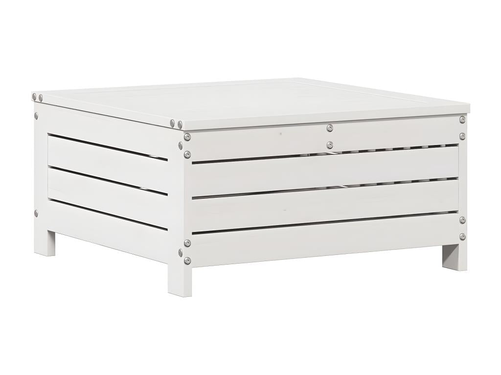 Salon de jardin 3 pcs avec coussins blanc bois de pin massif HJHA08314